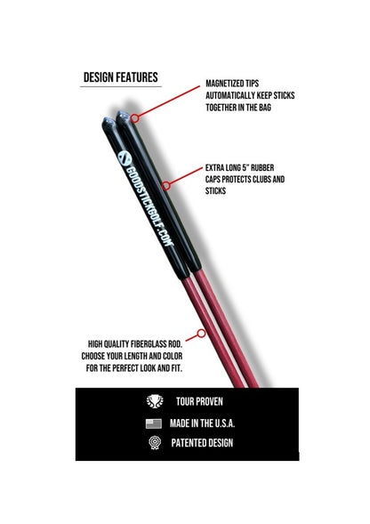 Goodstick Maroon Magnetic Alignment Sticks