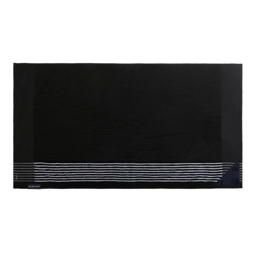 No Dirt Ultimate Caddy Towel - Black w White Stripes