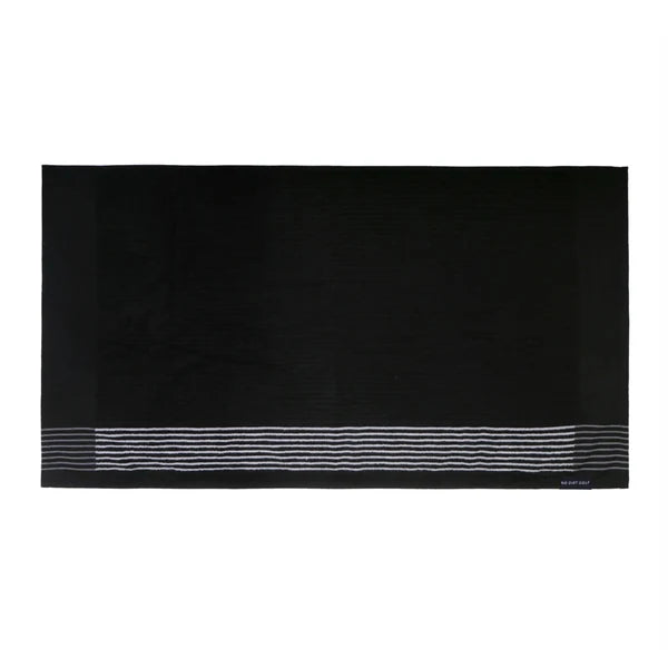 No Dirt Ultimate Caddy Towel - Black w White Stripes