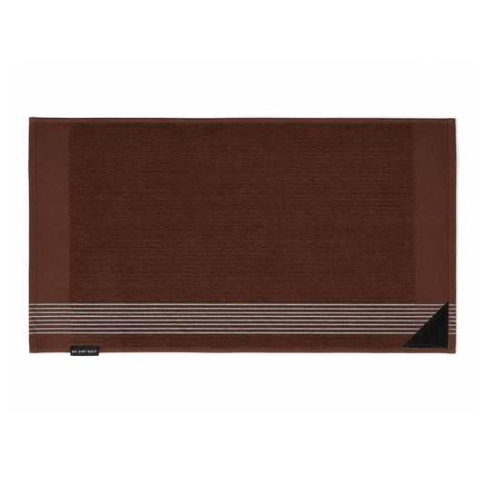 No Dirt Ultimate Caddy Towel - Chocolate w Silver Stripes