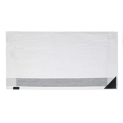 No Dirt Ultimate Caddy Towel - White w Black Stripes
