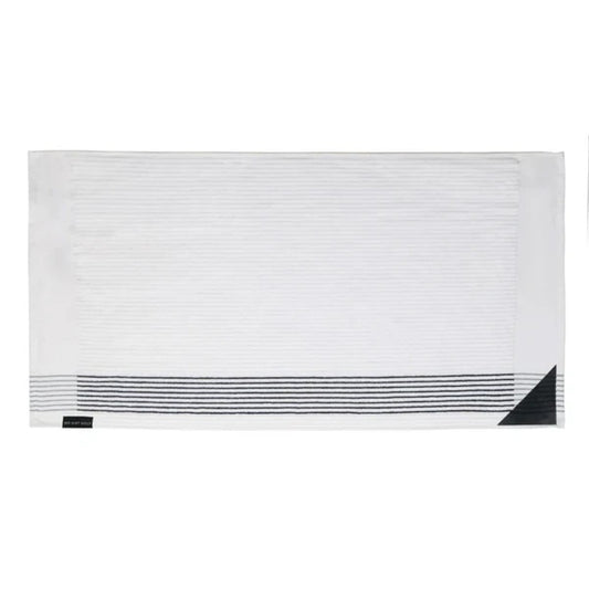 No Dirt Ultimate Caddy Towel - White w Black Stripes