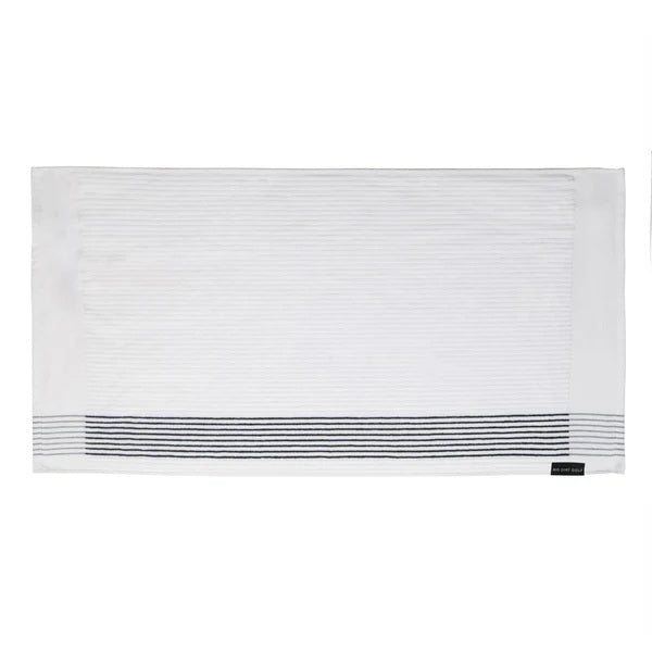 No Dirt Ultimate Caddy Towel - White w Black Stripes